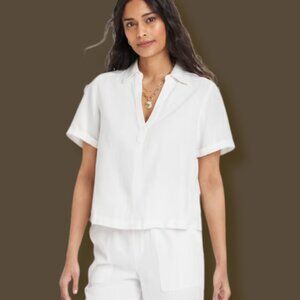Universal Thread XL White Collared Linen Shirt